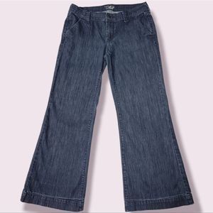 Old Navy The Flirt Dark Washed Flare Legged Women's Jeans, Size 6 Short